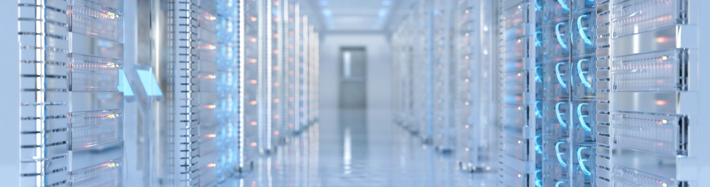 Conceptual illustration of advanced cloud data centers representing the future of technology and data management